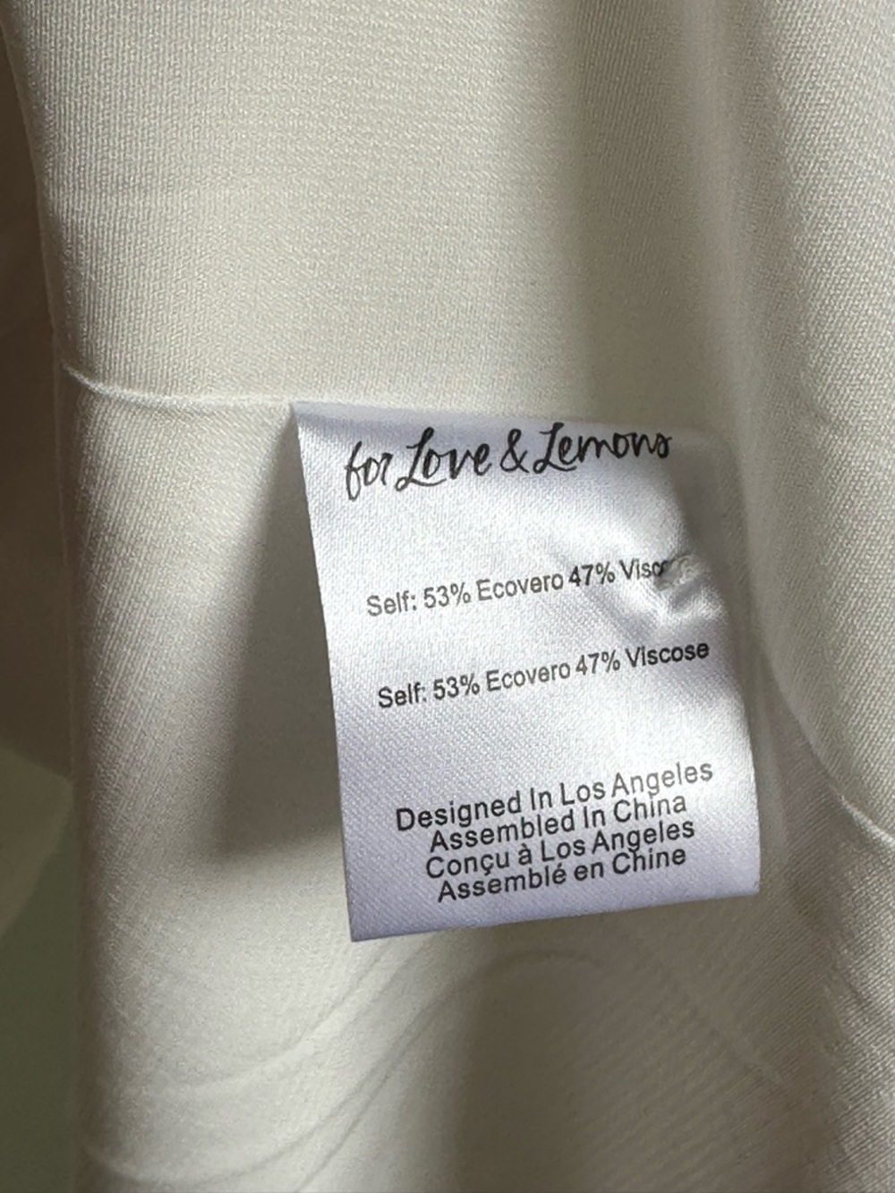 For Love & Lemons Lucy Satin Backless Cut Out Mini Dress in White, NWT, Size L - Picture 8 of 11